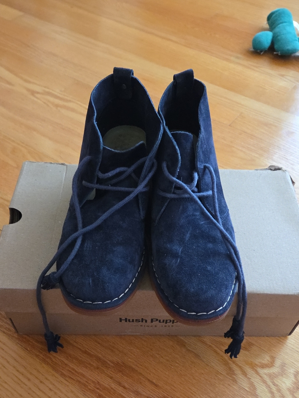 Hush Puppies Navy Suede Boots